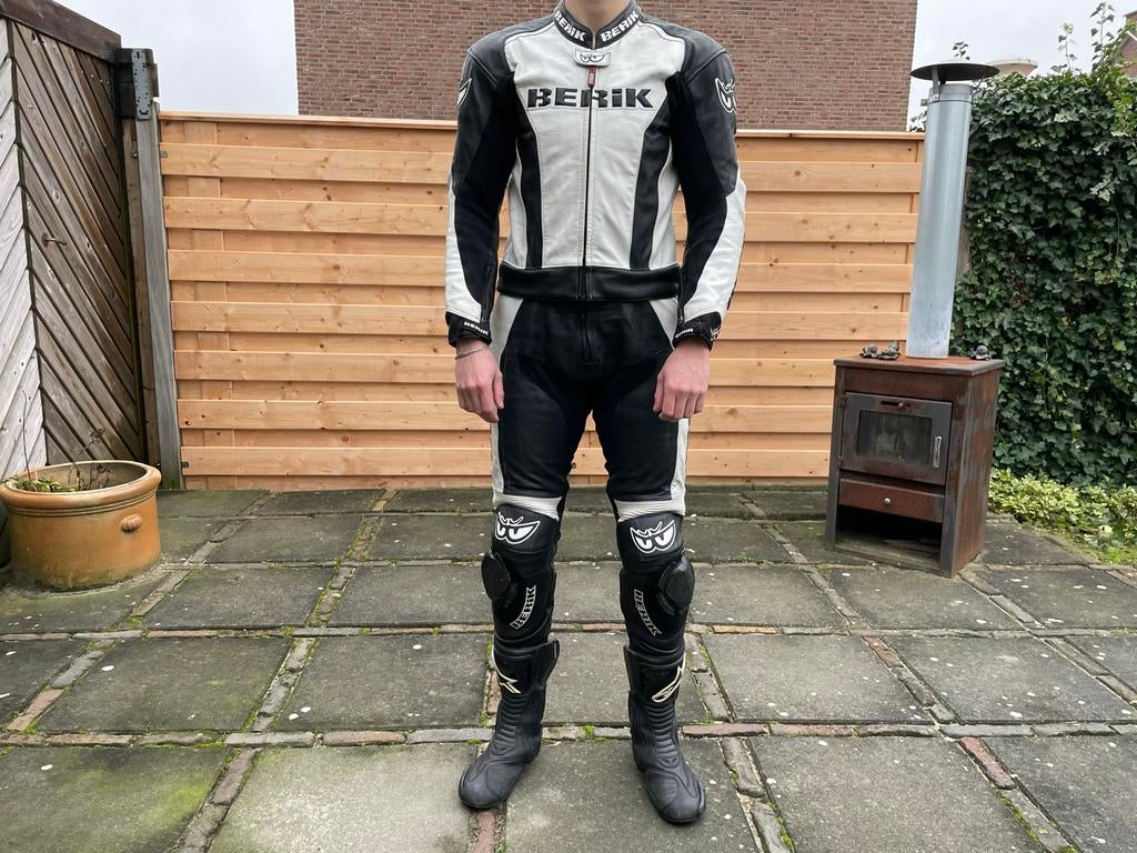 Berik Leren Motorpak maat 50, Motoren, Kleding | Motorkleding, Ophalen, Berik, Tweedehands, Heren