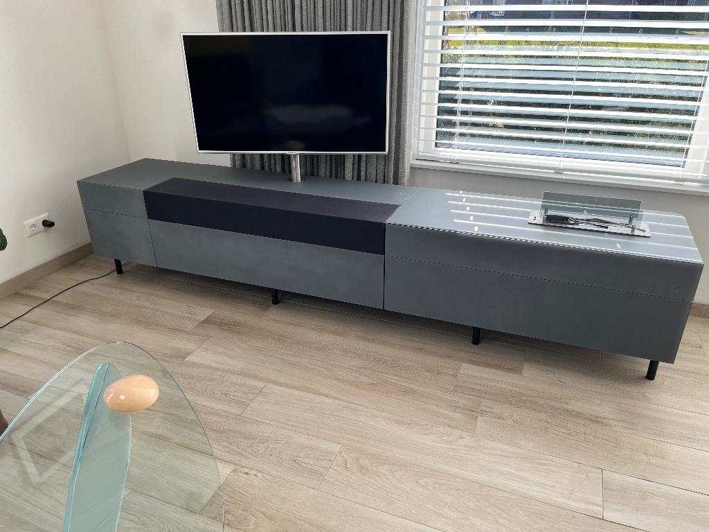 Tv meubel, Ophalen, Gebruikt, 50 tot 100 cm, Glas