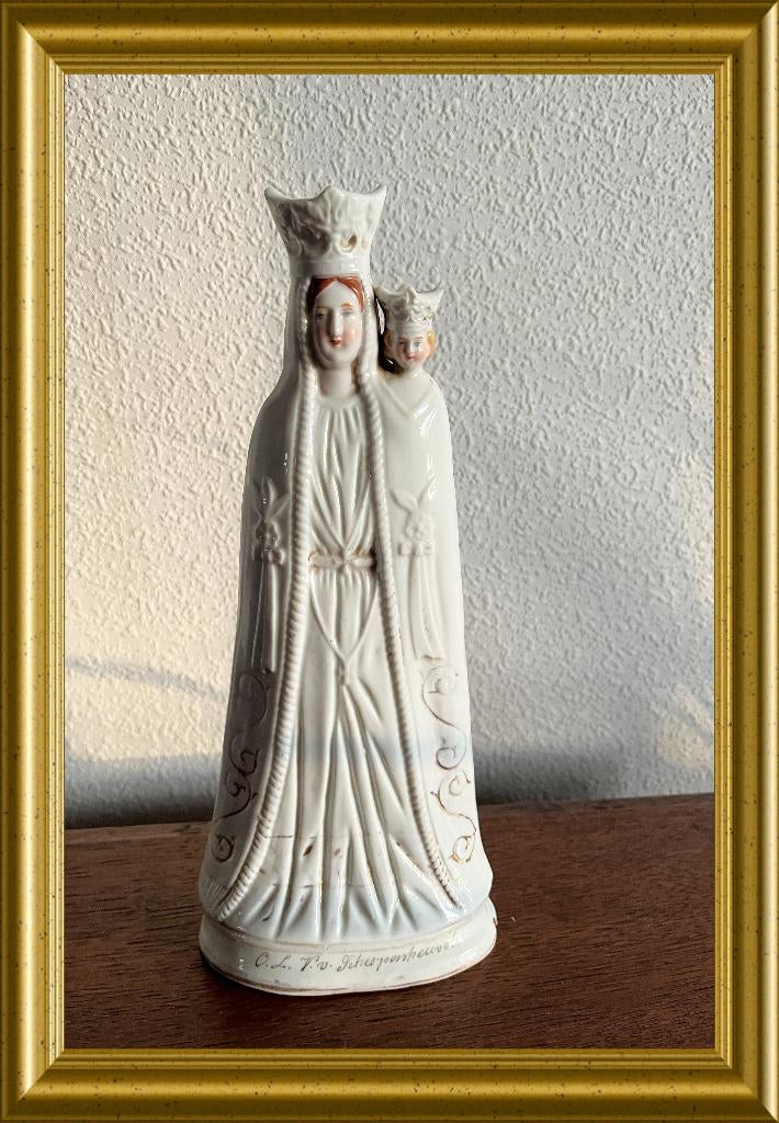 Antiek porseleinen Maria beeld: Scherpenheuvel, Ophalen of Verzenden