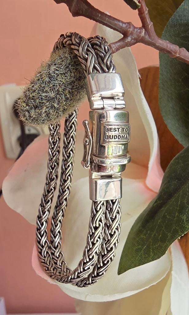 Best to Buddha armband 925Zilver Katja dubbel maat 18,19,20, Sieraden, Tassen en Uiterlijk, Armbanden, Ophalen of Verzenden, Nieuw