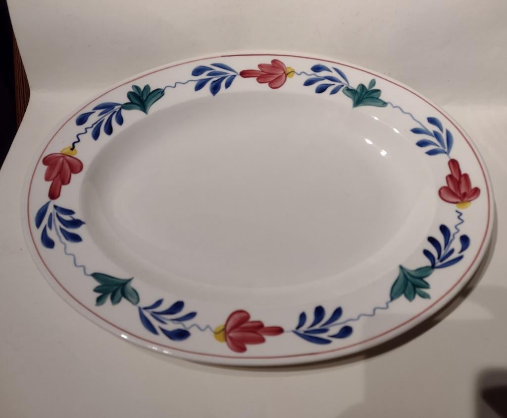 oude Royal Sphinx ovalen boerenbont schaal 39 x 30 cm, Ophalen