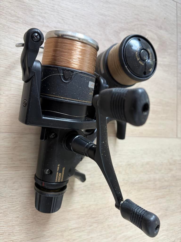 SHIMANO BAITRUNNER AERO GT 2x 8010 EN 2x 5010, Ophalen of Verzenden, Gebruikt, Molen