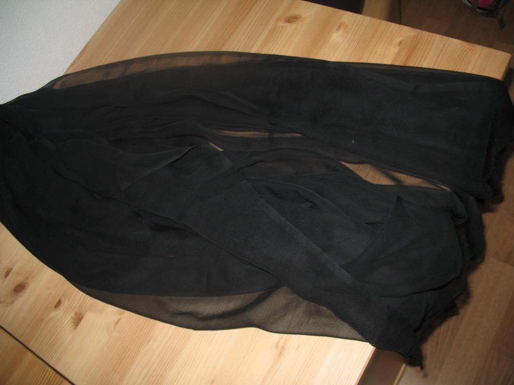 Restantje Coupon Zwart Voile Afmeting 1,50 cm x 1,40 cm, 120 cm of meer, Zwart, Nieuw, Ophalen of Verzenden