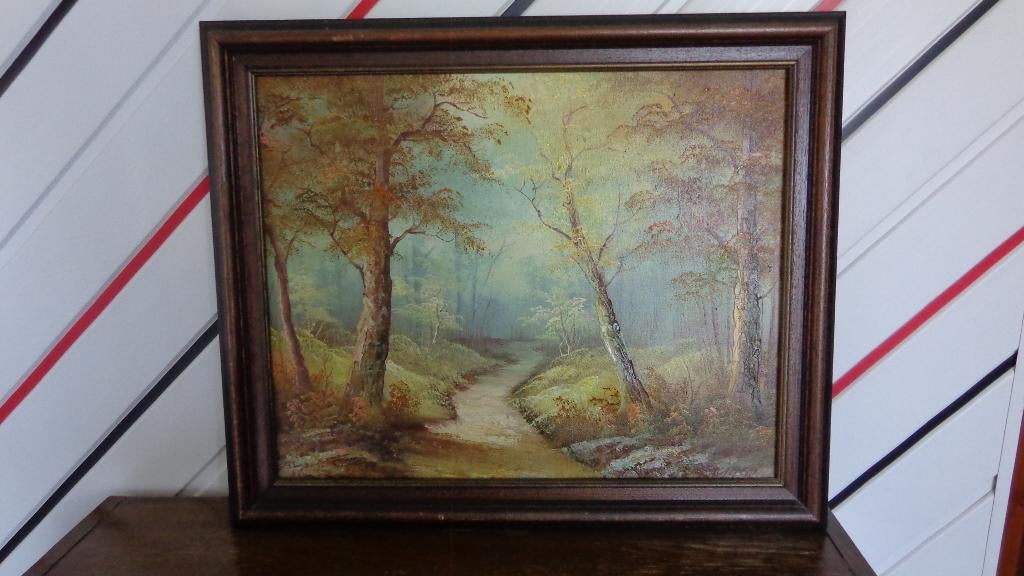 Olieverfschilderij Landschap gesigneerd I. Cafieri, Antiek en Kunst, Kunst | Schilderijen | Klassiek, Ophalen