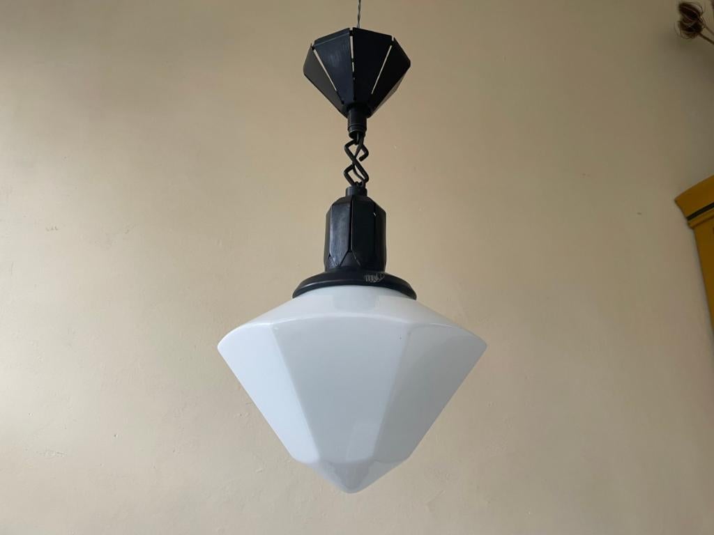 Lamp- Hanglamp Art Deco 1930 Bauhaus Frans, Ophalen of Verzenden