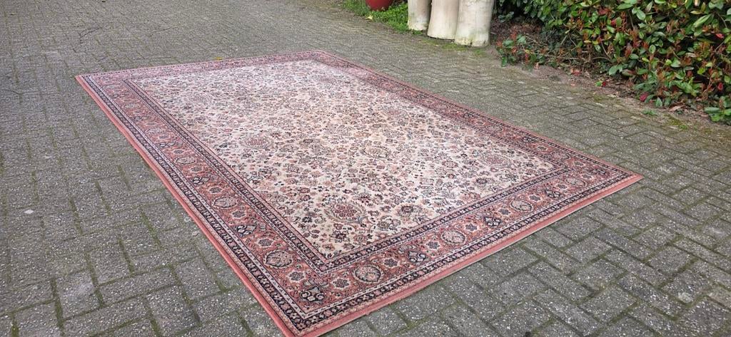 Prachtig groot vintage oud roze Perzisch tapijt 300x200!, Huis en Inrichting, Perzisch, 200 cm of meer, Ophalen of Verzenden, Zo goed als nieuw