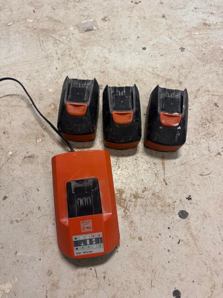 Fein 18V 5.0 Ah Accu's en Oplader, Ophalen of Verzenden, Gebruikt, Overige typen