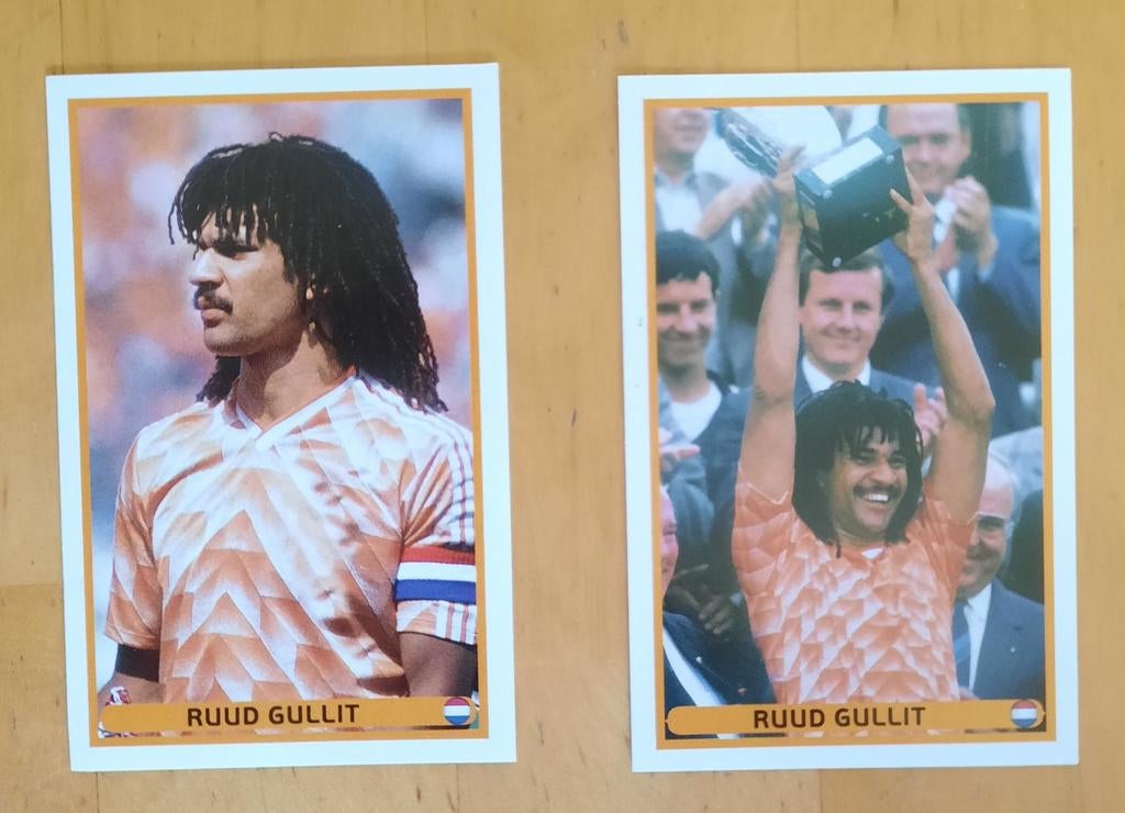 RUUD GULLIT - 2 STICKERS, Verzamelen, Ophalen of Verzenden, Zo goed als nieuw, Buitenlandse clubs, Poster, Plaatje of Sticker