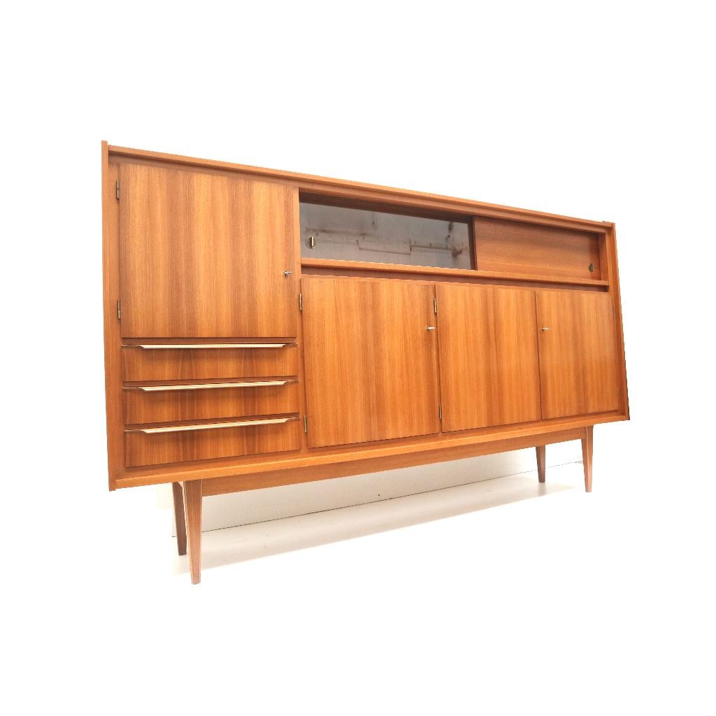 Vintage design kast dressoir wandmeubel jaren '60 '70 retro, Verzenden, Zo goed als nieuw, 25 tot 50 cm, 200 cm of meer