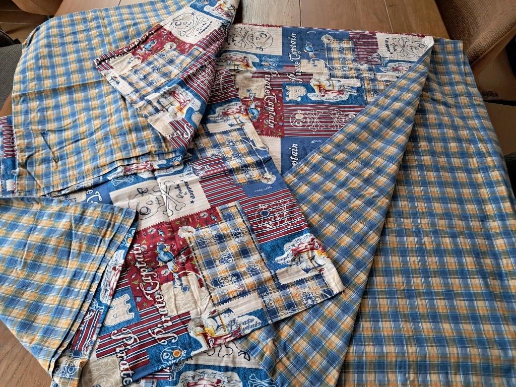 Dekbedovertrek 1 persoons + 2 Slopen perfecte staat Blauw, Eenpersoons, Blauw, Dekbedovertrek, Ophalen of Verzenden