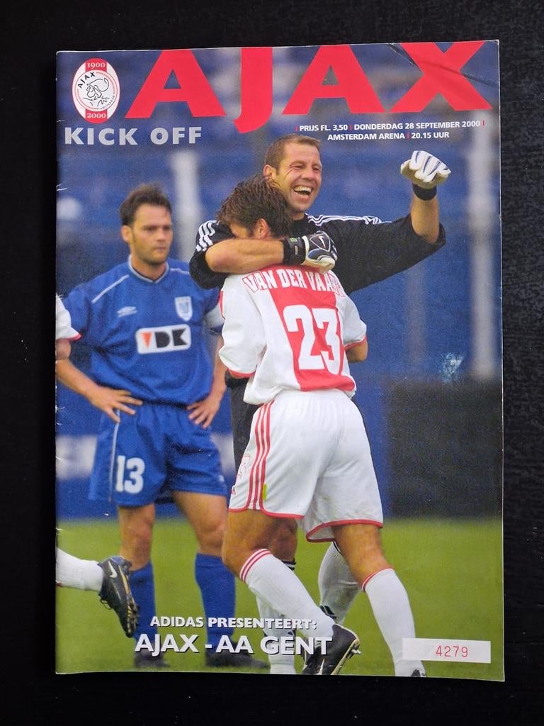 ProgrammaAjax - AA Gent Uefa Cup 2000/2001., Ophalen of Verzenden, Gebruikt, Ajax, Boek of Tijdschrift
