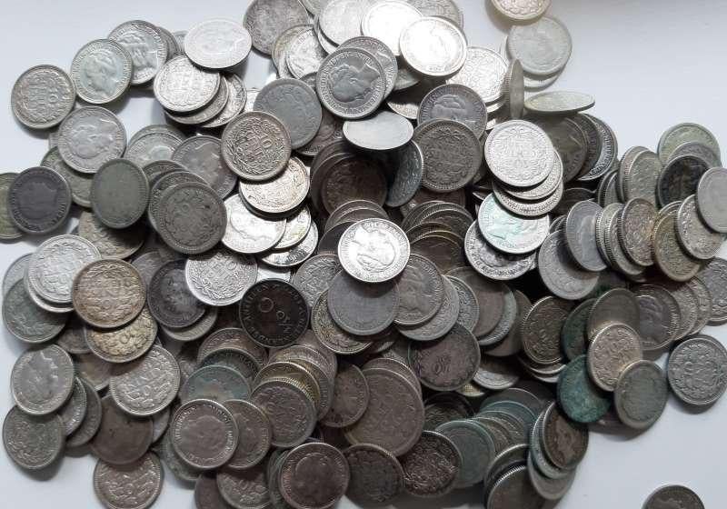 Nederland Lot 500 zilveren dubbeltjes