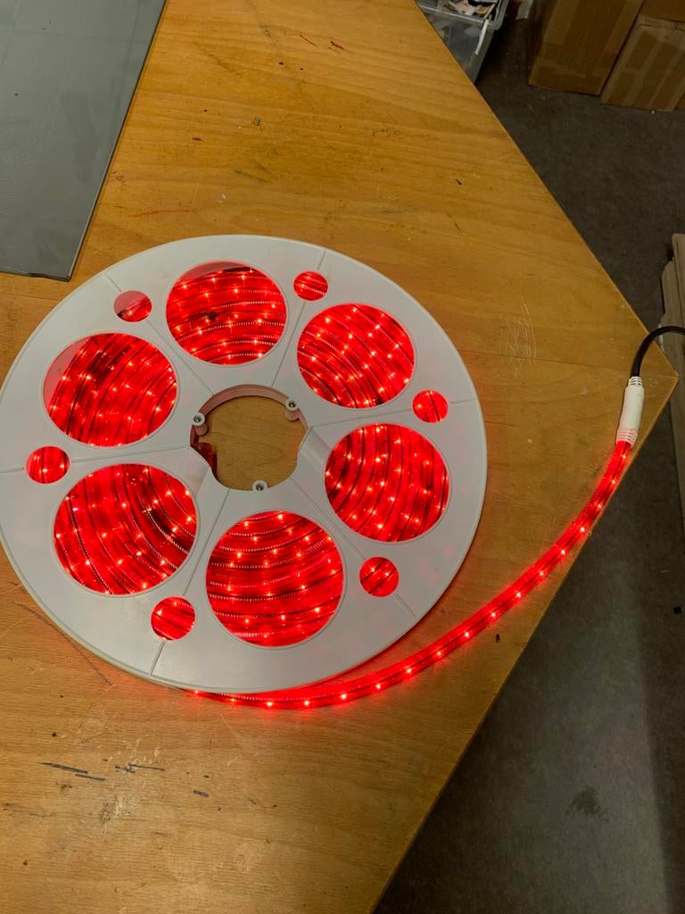 Kerst rood lichtsnoer 9m, Diversen, Ophalen of Verzenden, Zo goed als nieuw