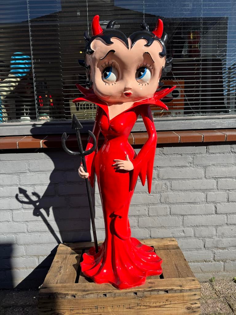 Grote Betty Boop Duivel Beeld - Uniek Decoratiestuk, Ophalen, Zo goed als nieuw, Fantasy