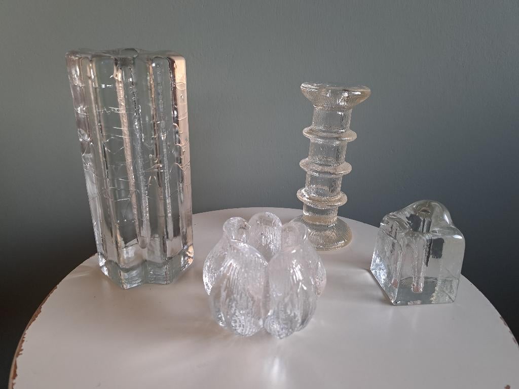 Kosta Boda & Iittala & Pukeberg vaas kandelaar, Antiek en Kunst, Antiek | Glas en Kristal, Ophalen
