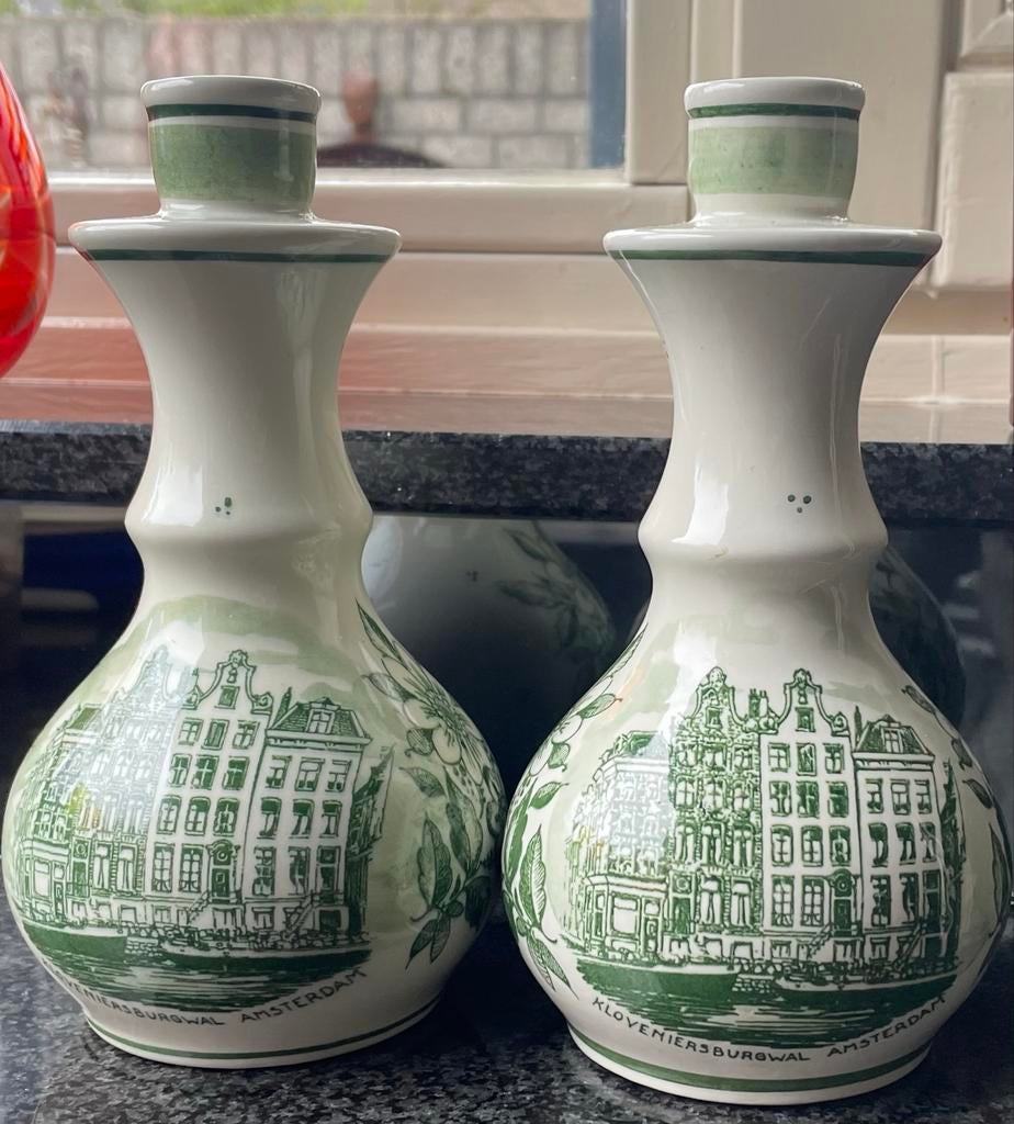 Twee Delfts handgeschilderde kruiken van Blankenheym's, Antiek en Kunst, Antiek | Vazen, Ophalen of Verzenden