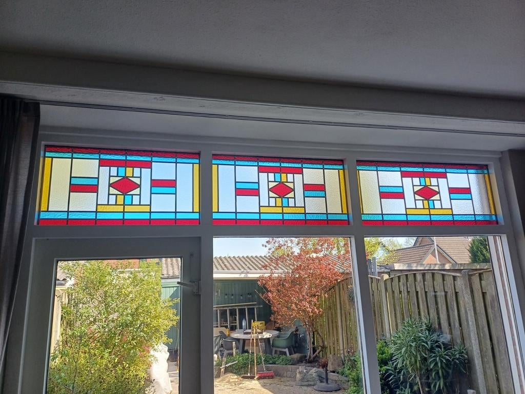 Glas in lood ramen, dubbel glas diverse afmetingen, Doe-het-zelf en Verbouw, Glas en Ramen, Gevelraam of Ruit, Dubbelglas, Glas in lood