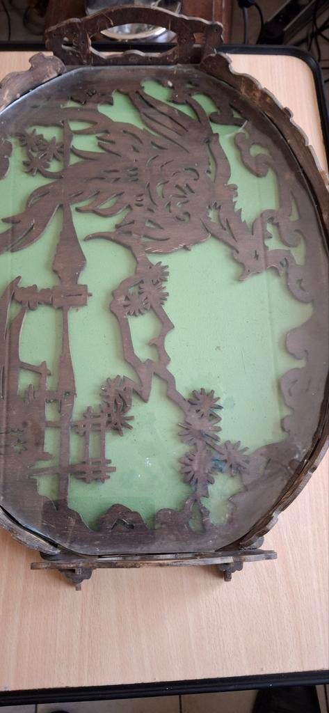 Chinees dienblad traforo, Ophalen of Verzenden, Rechthoekig, Hout