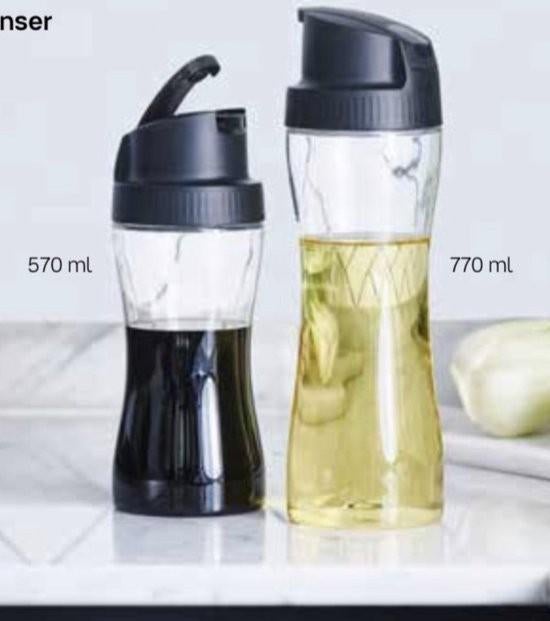 Nieuwe Tupperware Dispensers - Olie & Azijn Flessen, Ophalen of Verzenden, Nieuw, Wit, Beker of Kan