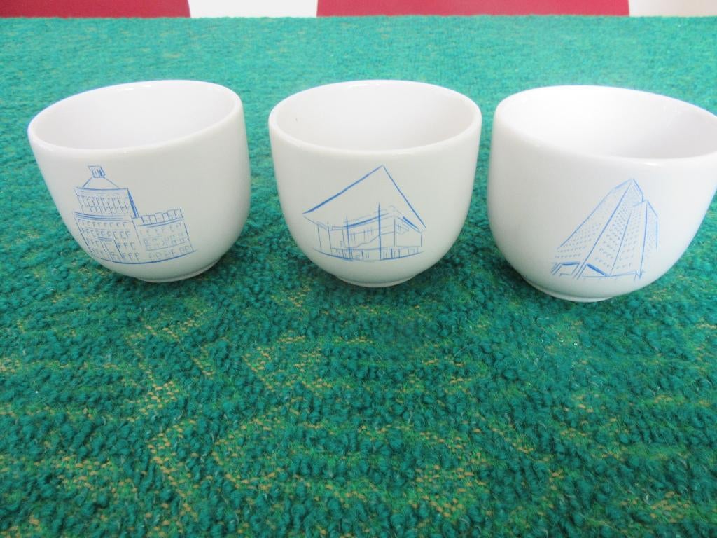 3 Thee- Koffie Bekers (kommetjes) Leeuwarden- nieuwstaat, Huis en Inrichting, Keuken | Servies, Overige materialen, Nieuw, Ophalen of Verzenden