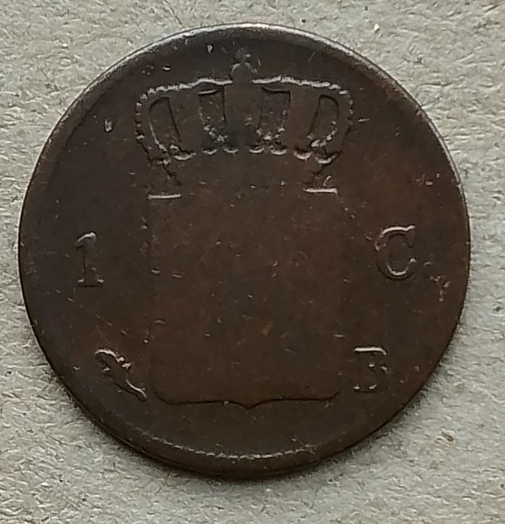 Nederland, 1 cent 1826 B, Ophalen of Verzenden, Koning Willem I, 1 cent, Losse munt