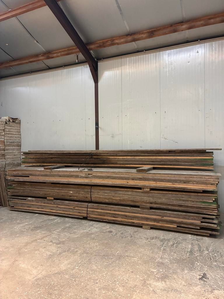 Steigerplanken 5 meter, 1 meter 2 meter 2,5 meter en 3 meter, Ophalen, Gebruikt, 25 tot 50 mm, Plank