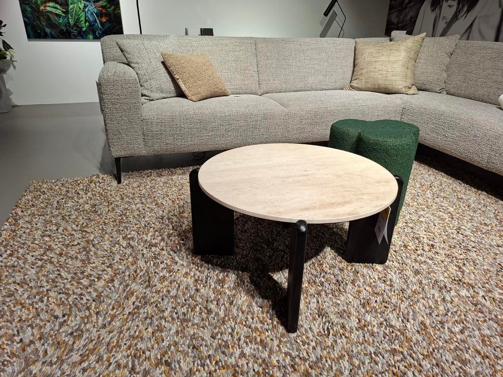 Showroommodel Montel Salontafel Molly marmer, Ophalen, Rond, Nieuw, 50 tot 100 cm