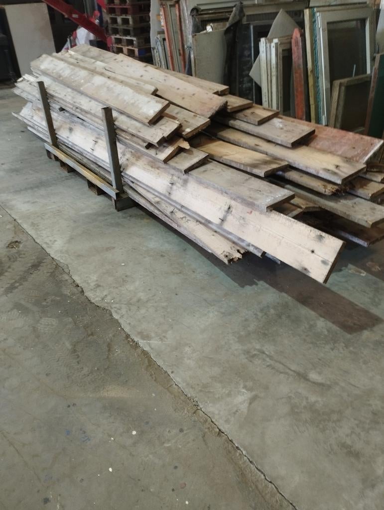 Vuren houten vloer planken, Ophalen, Gebruikt, Overige typen, 25 tot 50 m²