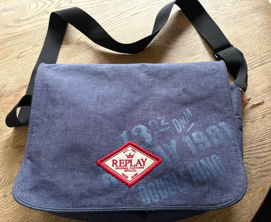 Replay bag, Sieraden, Tassen en Uiterlijk, Tassen | Schooltassen, Ophalen of Verzenden, Zo goed als nieuw, Blauw, Overige typen
