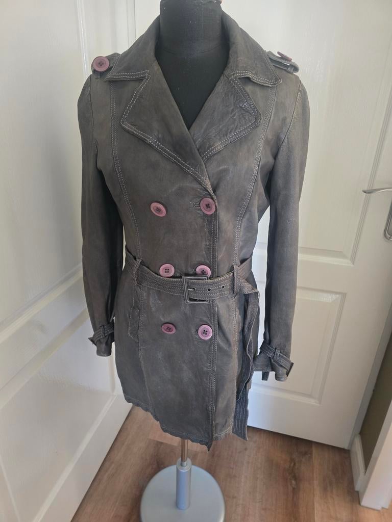 Leren jas vintage, Ophalen of Verzenden, Gedragen, Geel