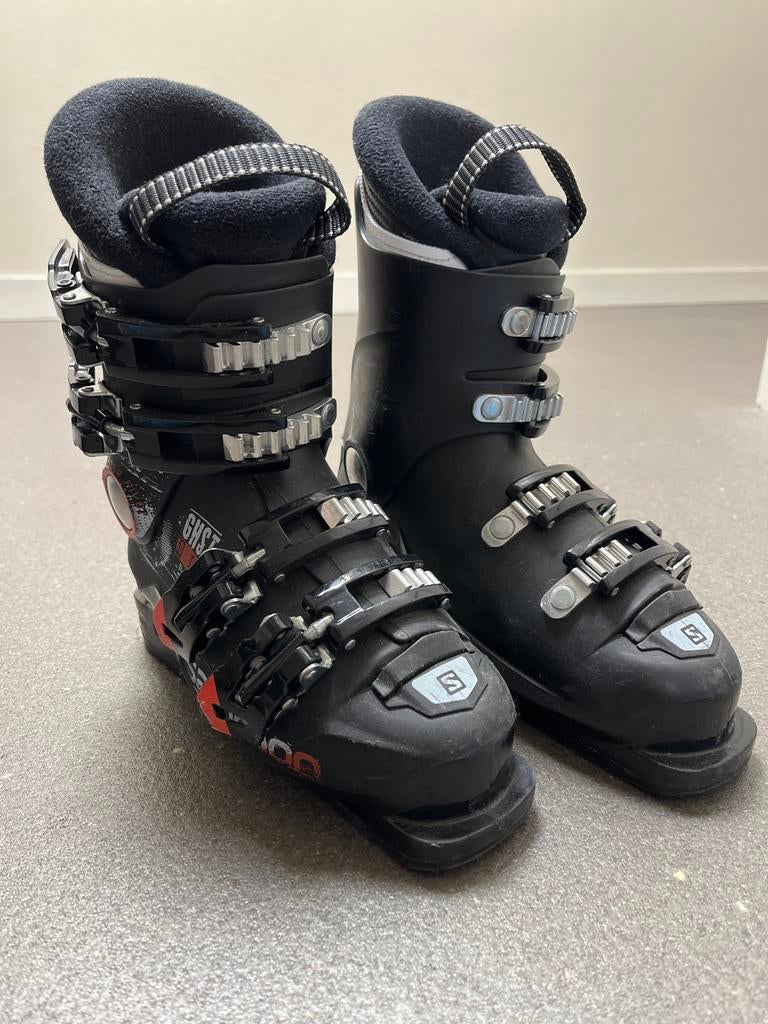 Salomon kinderskischoenen maat 20, Sport en Fitness, Skiën en Langlaufen, Ophalen, Gebruikt, 100 tot 140 cm, Schoenen