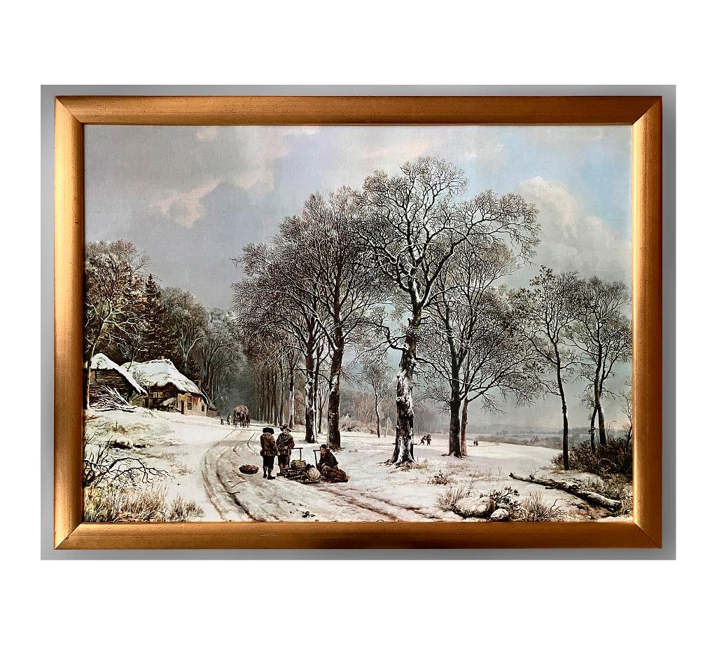 RIJKSMUSEUM BERNARD C. KOEKKOEK WINTERLANDSCHAP LINNEN REPRO, Ophalen