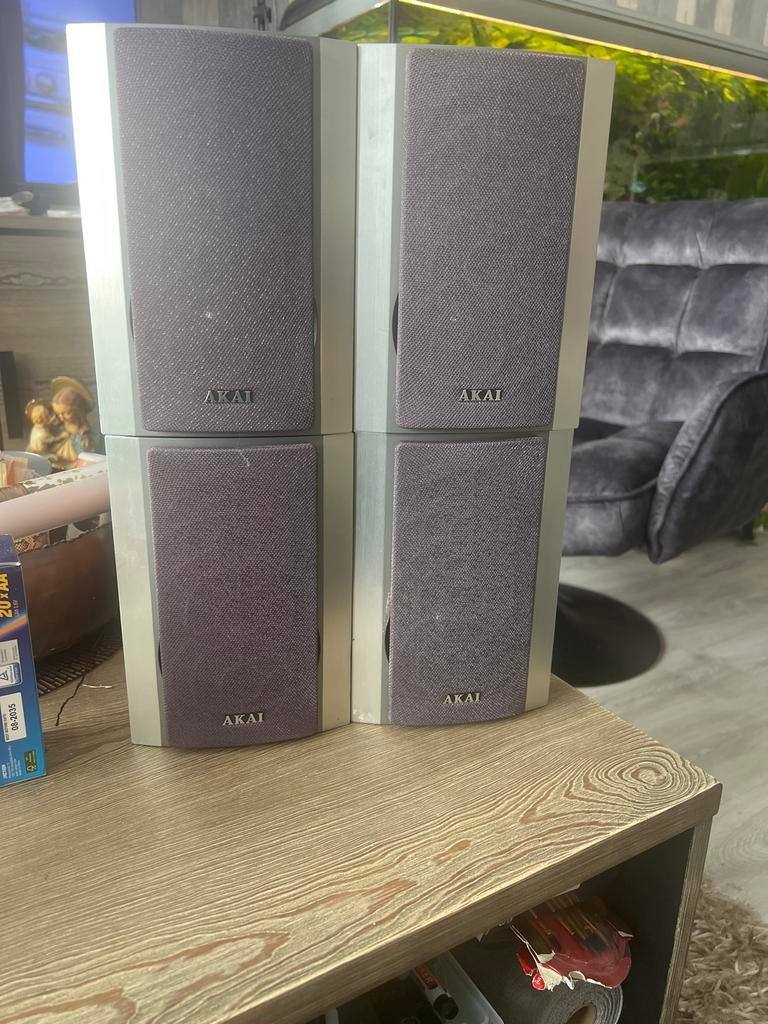 AKAI speakerset, 4 stuks, Audio, Tv en Foto, Overige merken, Gebruikt, Ophalen of Verzenden, Minder dan 60 watt