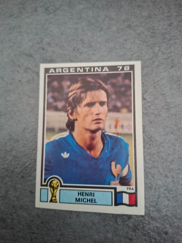 Panini sticker WK 78 Argentina.Speler Henri Michel Frankrijk, Verzenden, Zo goed als nieuw, Sticker