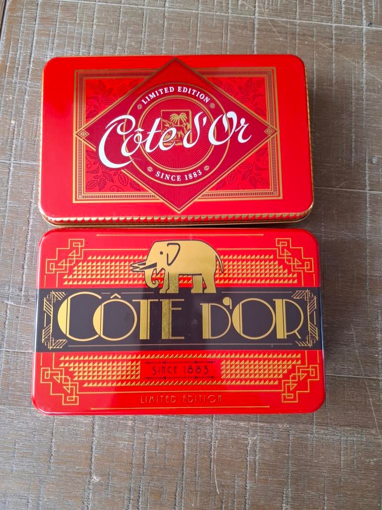 2 Côte d'Or blikken - Limited Edition, Verzamelen, Blikken, Ophalen of Verzenden