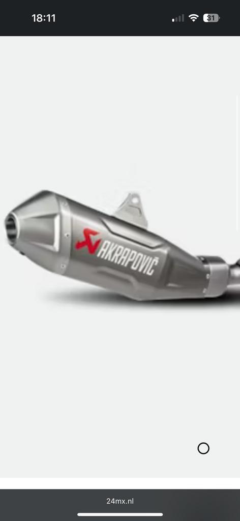 GEZOCHT!!! Akrapovic demper yzf250/xxf250 2025, Ophalen
