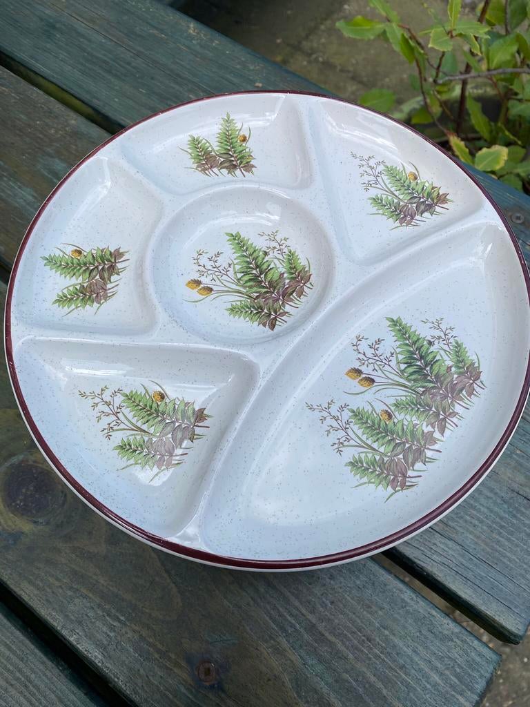 6 Fondueborden, Huis en Inrichting, Keuken | Servies, Gebruikt, Ophalen of Verzenden, Bord(en), Overige stijlen