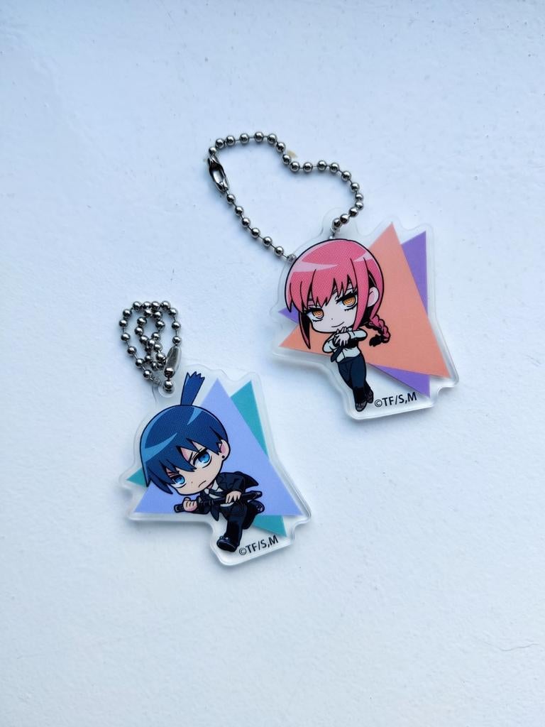 Chainsaw Man Makima & Aki keychains anime figure, Ophalen of Verzenden, Nieuw, Knuffel of Figuurtje