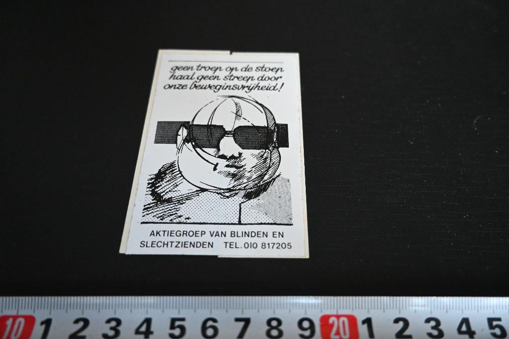 sticker Aktiegroep van blinden en slechtzienden 010-817205, Verzamelen, Stickers, Zo goed als nieuw, Ophalen