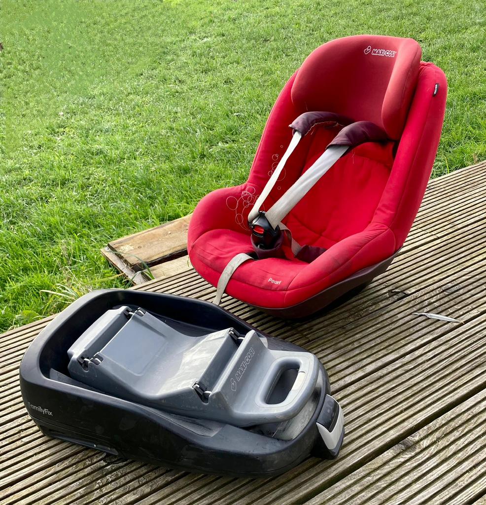 Maxi cosi pearl familyfix, Ophalen, Verstelbare rugleuning, Gebruikt, 9 t/m 18 kg