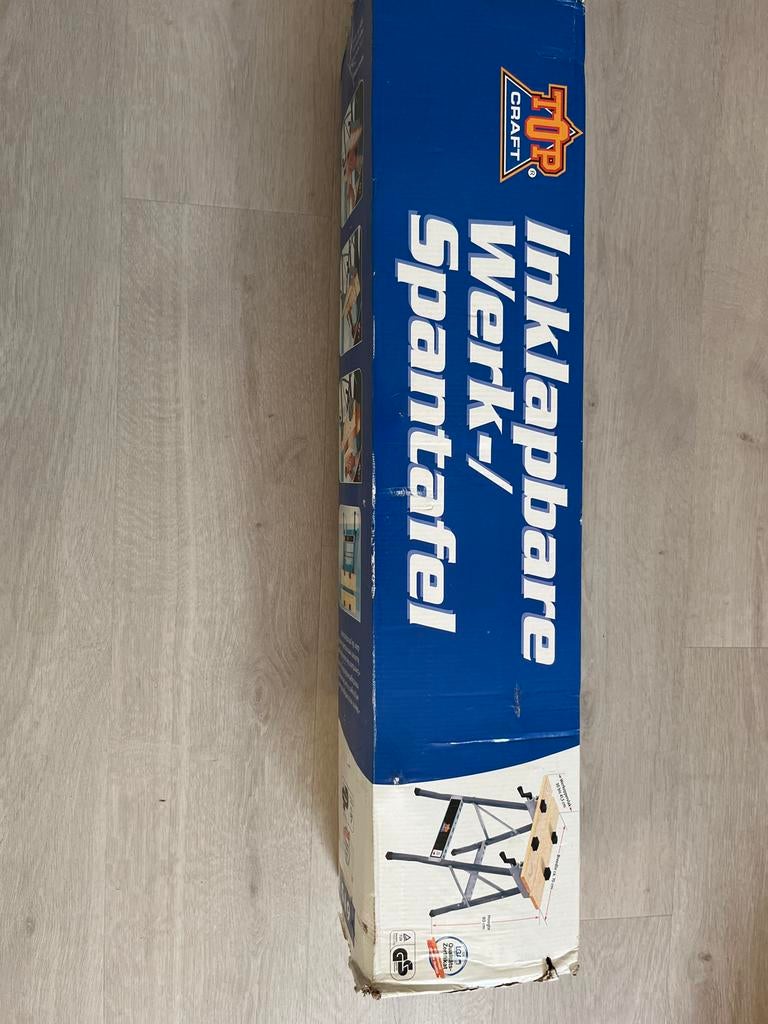Nieuwe Inklapbare Werk-/Spantafel - TÜV Getest, Doe-het-zelf en Verbouw, Werkbanken, Nieuw, Minder dan 70 cm, Inklapbaar, Ophalen