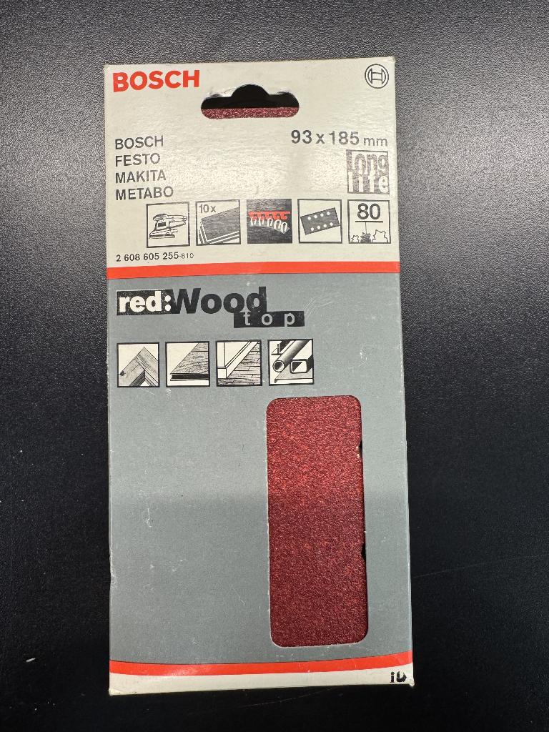 Bosch Schuurvellen 93185 mm – Korrel 80 – 10 stuks, Doe-het-zelf en Verbouw, Gereedschap | Schuurmachines, Ophalen of Verzenden