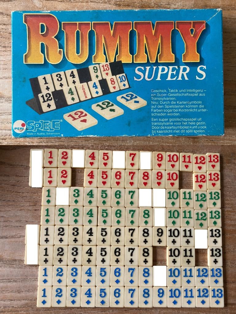 Peri Spiele losse stenen Rummy Super S Rummikub (2,4x1,7 cm), Hobby en Vrije tijd, Gezelschapsspellen | Bordspellen, Ophalen of Verzenden