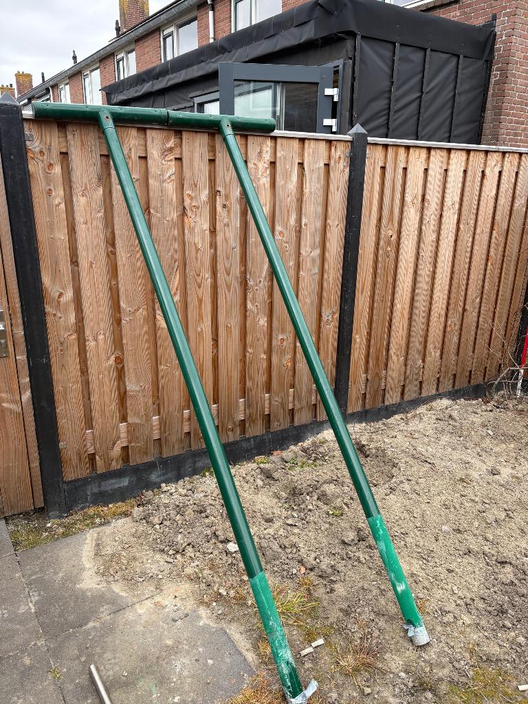 Twee waslijnpalen., Tuin en Terras, Ophalen, Gebruikt