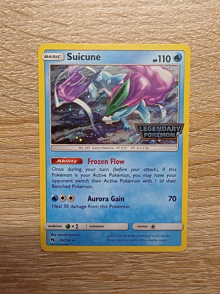 Pokémon Kaart Suicune 59/214 Legendary Pokemon, Hobby en Vrije tijd, Verzamelkaartspellen | Pokémon, Ophalen of Verzenden, Zo goed als nieuw