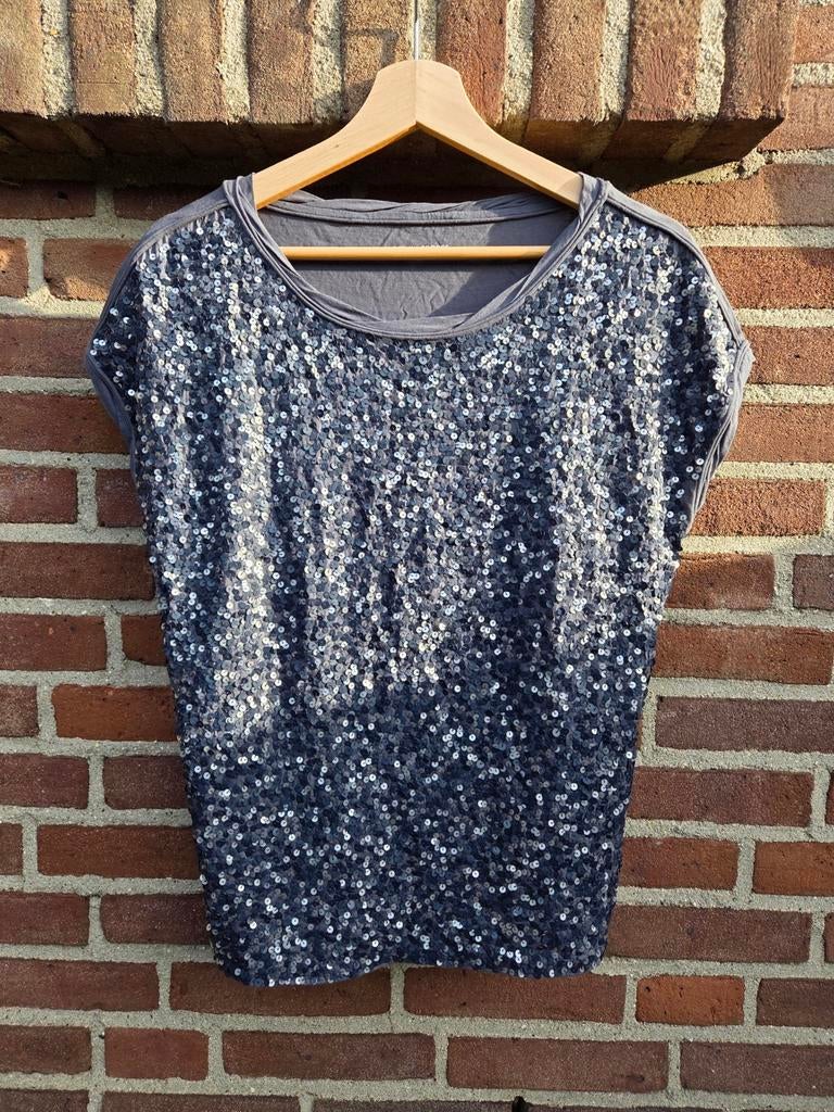 Marc Cain Sports pailletten top | katoen | maat M / N3, Kleding | Dames, Maat 38/40 (M), Ophalen of Verzenden, Zo goed als nieuw