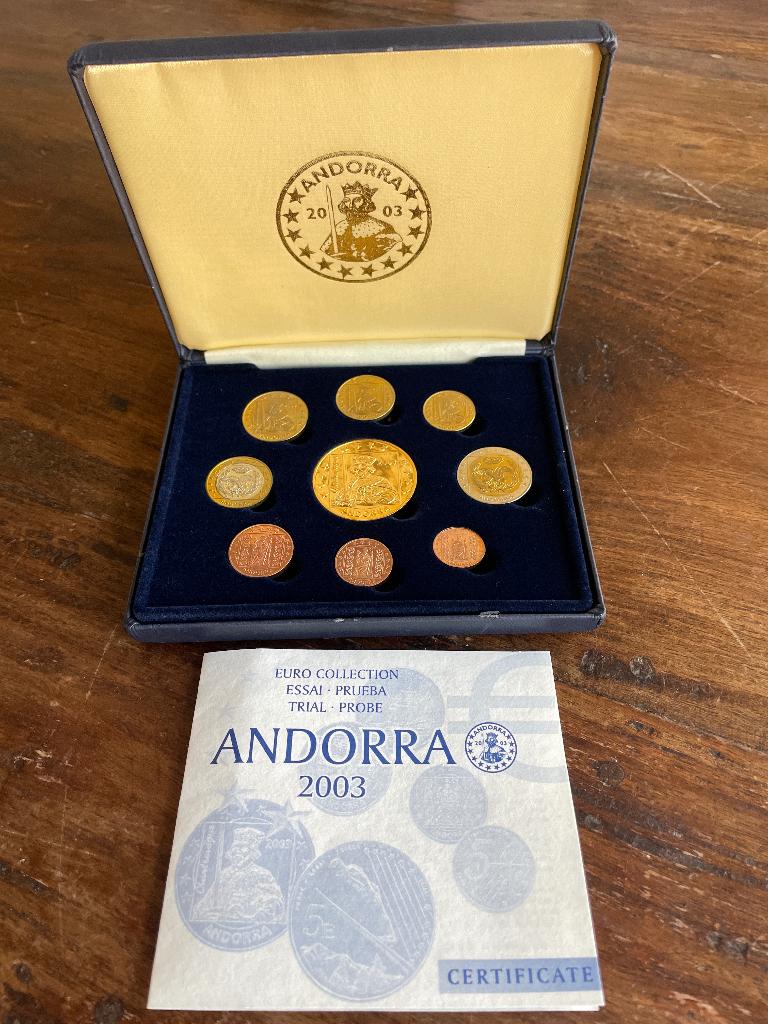 Muntset, Andorra Euro Collection 2003, Setje, Overige landen, Goud, Overige waardes