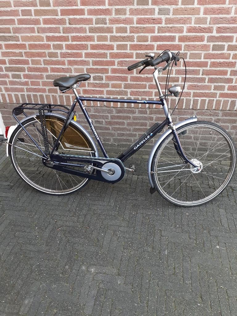 herenfiets, Fietsen en Brommers, Ophalen, Gebruikt, Versnellingen, 57 tot 61 cm