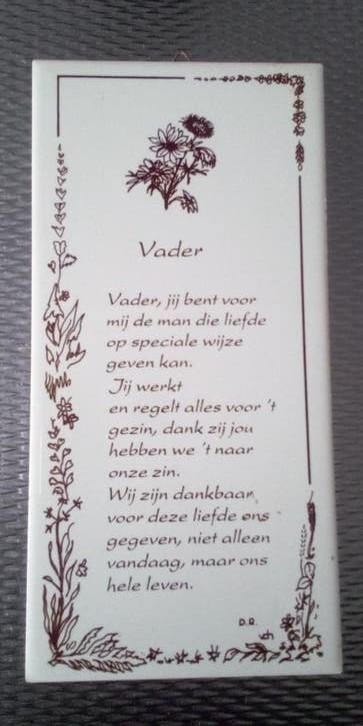 Tegelspreuk 'Vader' - Een liefdevol geschenk, Ophalen, Gebruikt