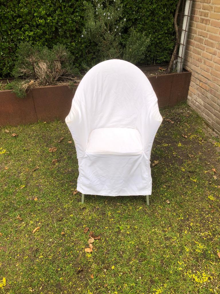 Tuinstoel Philippe Starck dr NO met hoes  (7x), Gebruikt, Stof, Wit, Ophalen of Verzenden